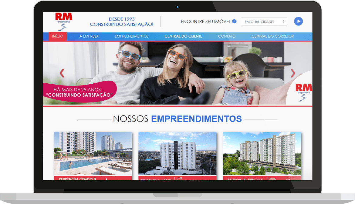 Desenvolvimento do site e sistema para gerenciamento do conteudo.